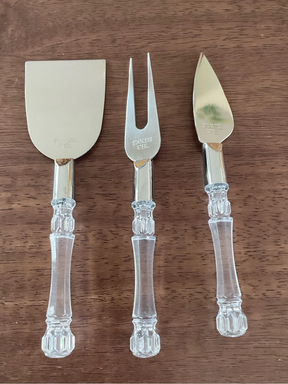 Stainless Steel Cheese Serving 3 Piece Set New